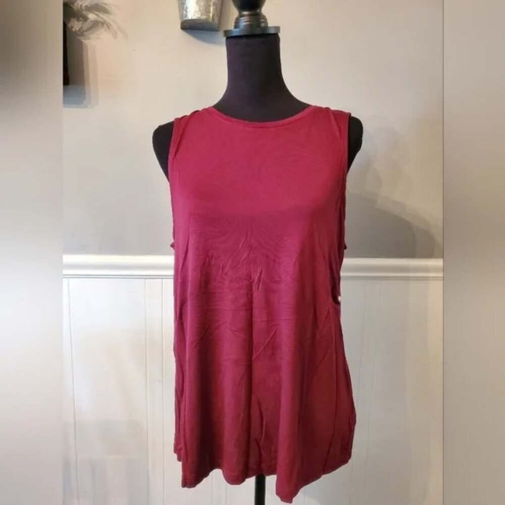 A New Day Pink Ribbed Tank Top